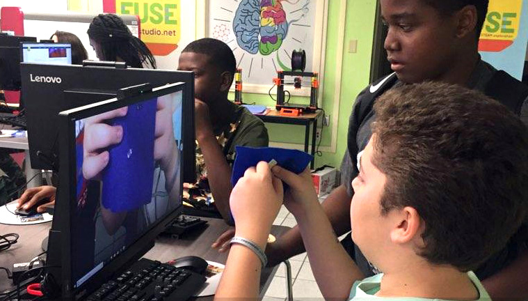 Students collaborating in FUSE studio